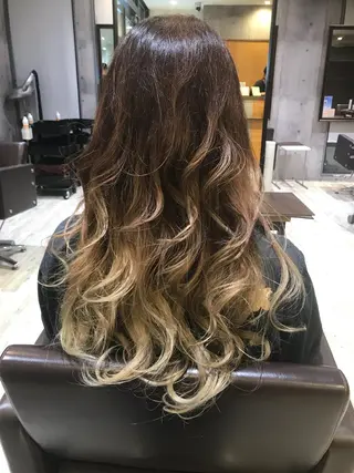 ロング カラー パーマ ヘアアレンジ メンズ キッズ ネイル マツエク・マツパ EnBlesS西宮 マンツーマン神道有基のヘアスタイル