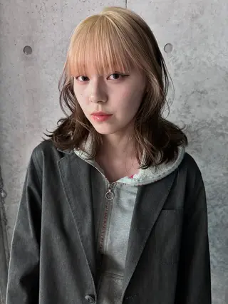セミロング カラー yuuna/ ハッシュカット🎀のヘアスタイル