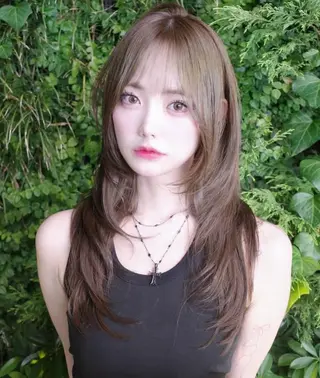 ロング りょうへい/ 全頭ブリーチ/渋谷のヘアスタイル