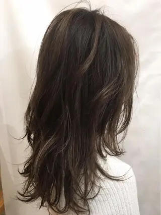 セミロング カラー パーマ 畠山 雄大のヘアスタイル