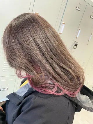ミディアム カラー 【透明感カラー🩶】 津田和希のヘアスタイル