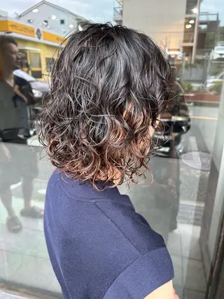 ミディアム パーマ 【髪質改善】 むかいみきのヘアスタイル
