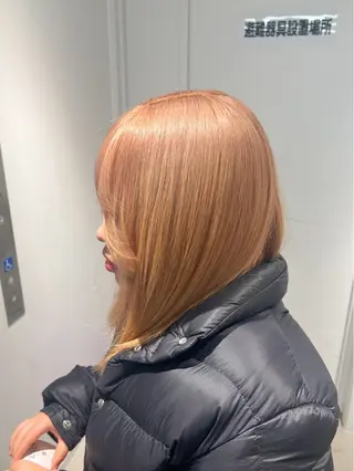 ロング カラー 艶ハイトーン‪‪🔆 ️️️安座間 希のヘアスタイル