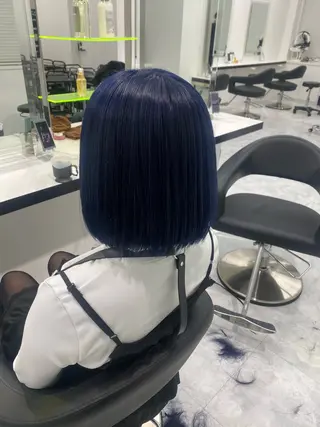 セミロング カラー パーマ ヘアアレンジ 透明感ブリーチカラー 🌈TOMOHIROのヘアスタイル