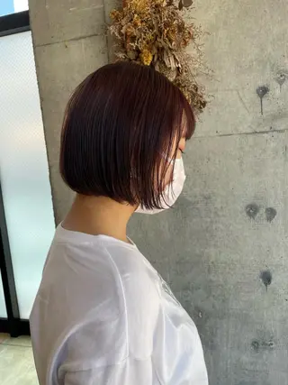 ショート カラー 耳つぼ/クロスパーマ /イシグロのヘアスタイル