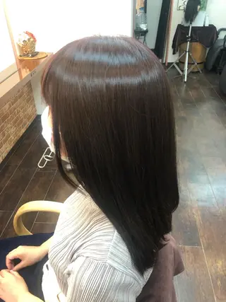 セミロング カラー 桧山 真のヘアスタイル