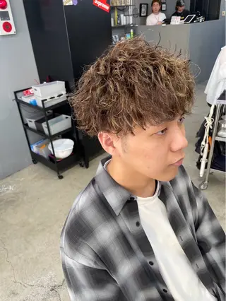 ショート パーマ メンズ メンズ専門サロン wokeのヘアスタイル