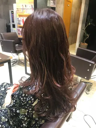 ロング カラー パーマ ヘアアレンジ メンズ キッズ ネイル マツエク・マツパ EnBlesS西宮 マンツーマン神道有基のヘアスタイル