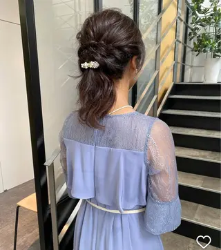 ミディアム ヘアアレンジ mao | 柔らか艶カラー🫧のヘアスタイル