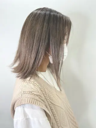 セミロング カラー opus 店長大和 レイヤー/赤み消しのヘアスタイル