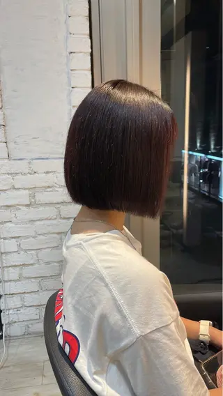 ショート カラー ブリーチ/髪質改善/ ハイトーン/暖色のヘアスタイル