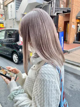 ミディアム カラー 店長 小池アキトのヘアスタイル