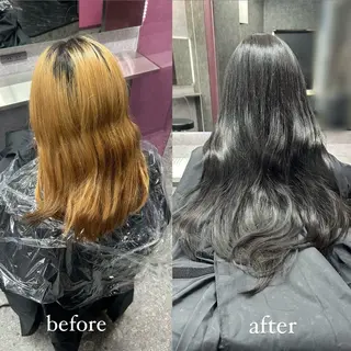 ロング カラー nanaka 🤍韓国ワンホンヘアのヘアスタイル