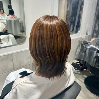 ミディアム カラー 𝐇𝐢𝐧𝐚 ⟡.·のヘアスタイル