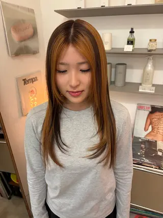 カラー キラ/ハイトーン/ 天神美容室のヘアスタイル