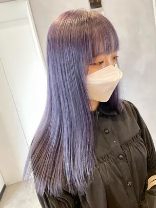 ロング カラー ハイトーン×レイヤー ／遠藤将太のヘアスタイル