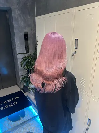 セミロング カラー 大人GAL製造機/カ ラー×エクステゆいとのヘアスタイル