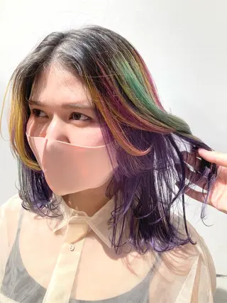 カラー fumikaブリーチ /デザインのヘアスタイル
