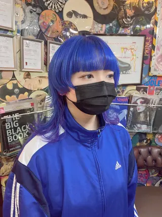 セミロング カラー ヘアアレンジ 🌈派手髪エクステ ブレイズ🌈ひろとのヘアスタイル