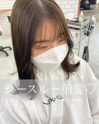 セミロング 川野 彩海のヘアスタイル