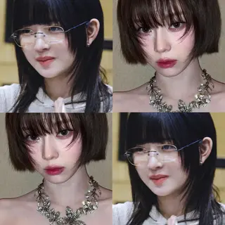 セミロング カラー ワンカールで盛れる レイヤー🎀Macoのヘアスタイル