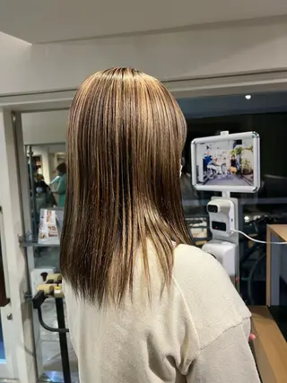 ミディアム カラー happy  man 🌸クロスパーマ🌸のヘアスタイル