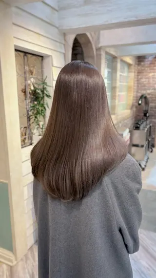 ロング カラー グレージュ|くすみ× 透明感|kazutoのヘアスタイル