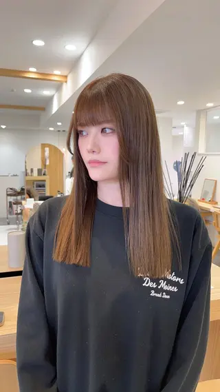 ロング カラー MIZUKI🫧ྀི 韓国ヘアAFLOATのヘアスタイル