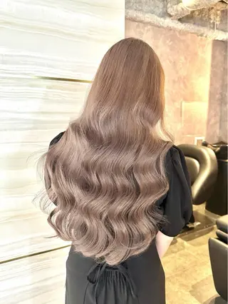 ロング カラー パーマ ヘアアレンジ メンズ 🌱巴結生🌿大宮 ☁️ミルクティーのヘアスタイル