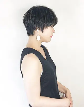 ショート カラーモデル募集中 美容室ハピスのヘアスタイル