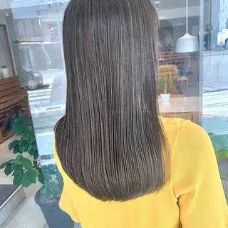 セミロング hoNua. 栄/透明感カラーのヘアスタイル