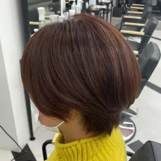 ミディアム カラー パーマ ヘアアレンジ メンズ キッズ ネイル マツエク・マツパ アイブロウ mona/ ストレートスタイル✨のヘアスタイル