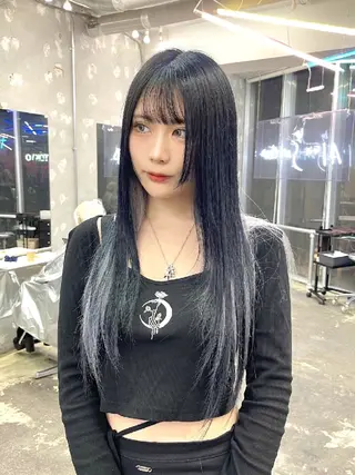 ミディアム カラー magico 下北沢のヘアスタイル