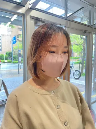 ミディアム chisato☁️ カットカラーモデルのヘアスタイル