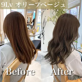 ロング カラー ブリーチなし✨艶髪 カラー𓃲YAGIのヘアスタイル
