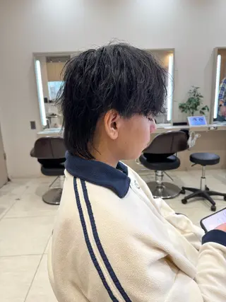 ショート メンズ パーマ/ハイトーン /吉田眞のヘアスタイル