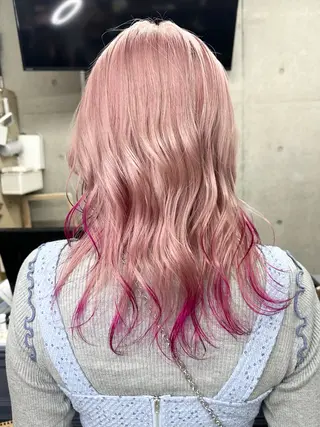 セミロング カラー かずくん🦩名古屋 ハイトーン/レイヤーのヘアスタイル