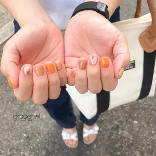 ネイル なんば堀江/育爪施術 ニュアンス✻Kaphのネイルデザイン