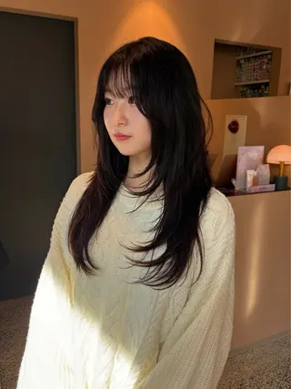 ロング 韓国レイヤー YOKE reinaのヘアスタイル