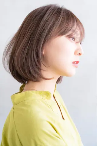ミディアム カラー 新宿/韓国ヘア/ 髪質改善ストレートのヘアスタイル