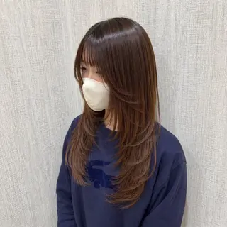 ロング 店長✨レイヤー✖️ 髪質改善✖️韓国ヘアのヘアスタイル