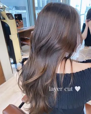 セミロング カラー パーマ ヘアアレンジ メンズ キッズ 🍼顔周りカット/ レイヤー/小川華奈のヘアスタイル
