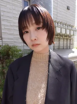 ミディアム カラー パーマ CEINE PATHのヘアスタイル