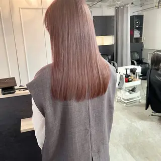 ロング カラー 【渋谷で人気】艶髪× 髪質改善/ツヤカラーのヘアスタイル