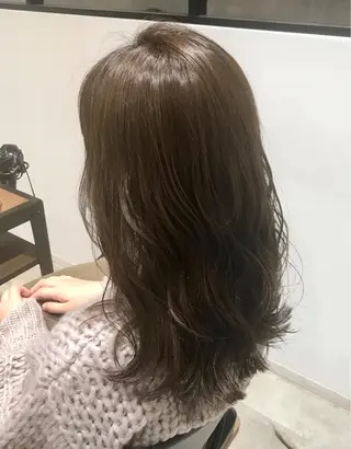 ミディアム カラー ヘアアレンジ 似合わせレイヤー/ 美髪縮毛矯正/ミナエのヘアスタイル