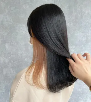 セミロング カラー 【完全個室】髪質改善 暖色カラー/山崎唯奈のヘアスタイル