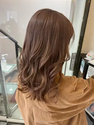 セミロング カラー エクステ＆艶カラー 🎀YURINA🎀のヘアスタイル