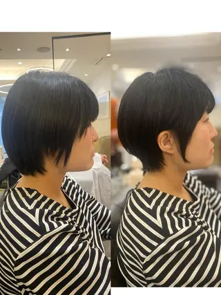 ショート 【ショート/ボブ 丸みショート】深萱のヘアスタイル