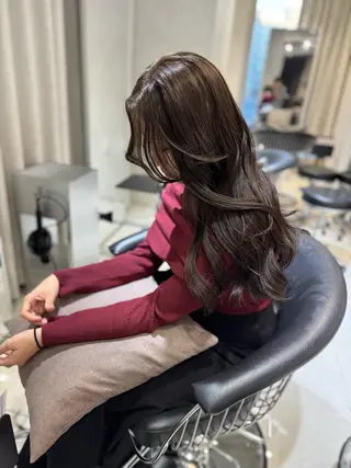 ロング カラー 韓国風ハッシュカット 似合わせレイヤー池袋のヘアスタイル