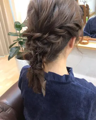 ミディアム ヘアアレンジ クニモトハルナ ボブ/柔らかカラーのヘアスタイル